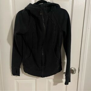 Black lululemon zip up scuba jacket size 6